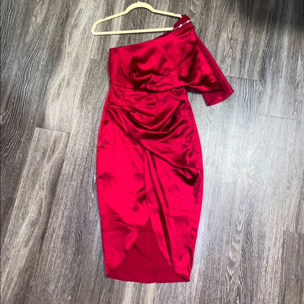 Size medium, red one shoulder dress